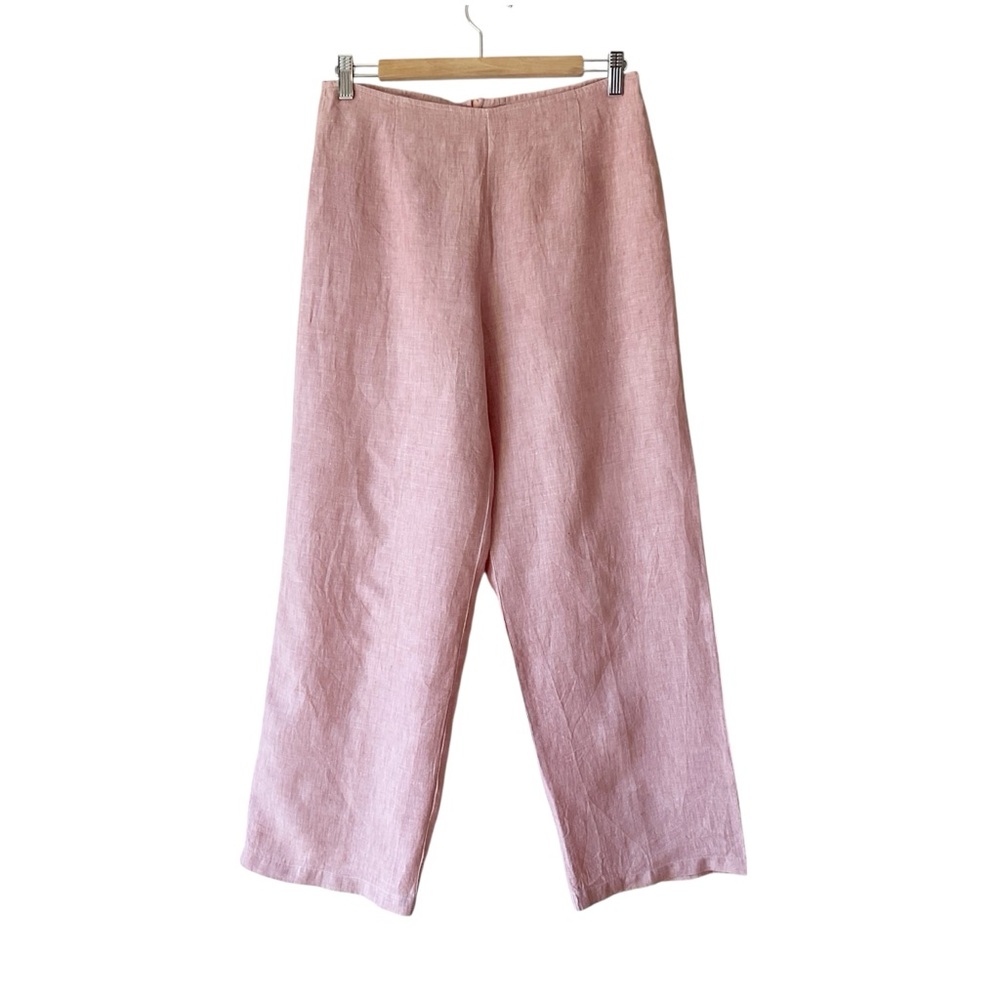 Animale Linen Wide Leg Pants in Pink Size M (Run Small)